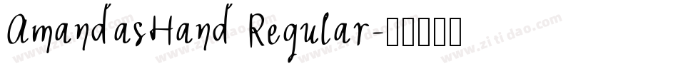 AmandasHand Regular字体转换